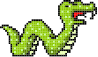 Pixaleted illustration of a snake